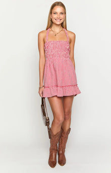 Oppolo Mini Dress | Red Gingham