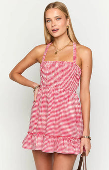 Oppolo Mini Dress | Red Gingham