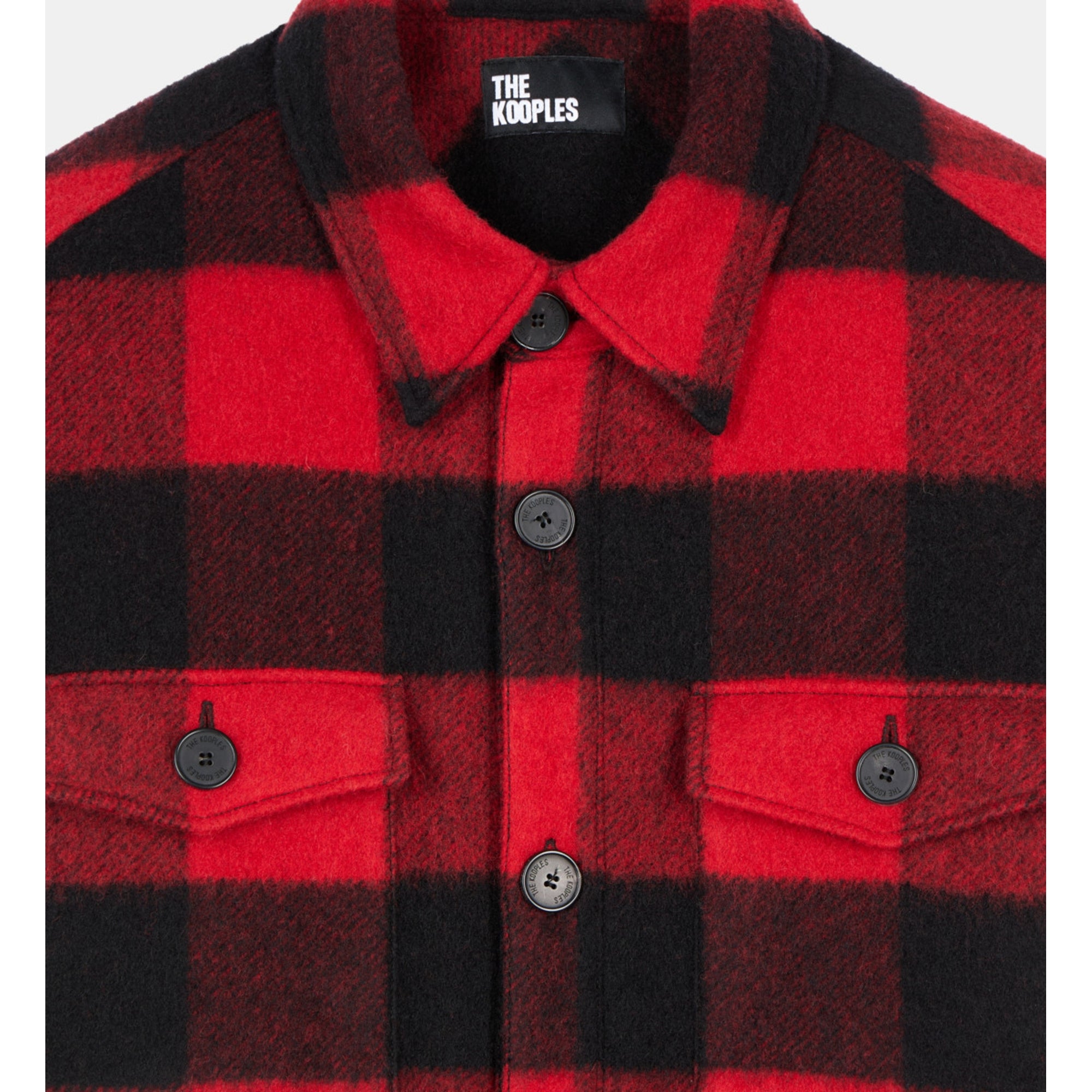 Overshirt-Style Checked Jacket | Men | Red x Black