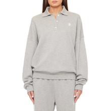 Oversized Polo Sweatshirt | Heather Grey