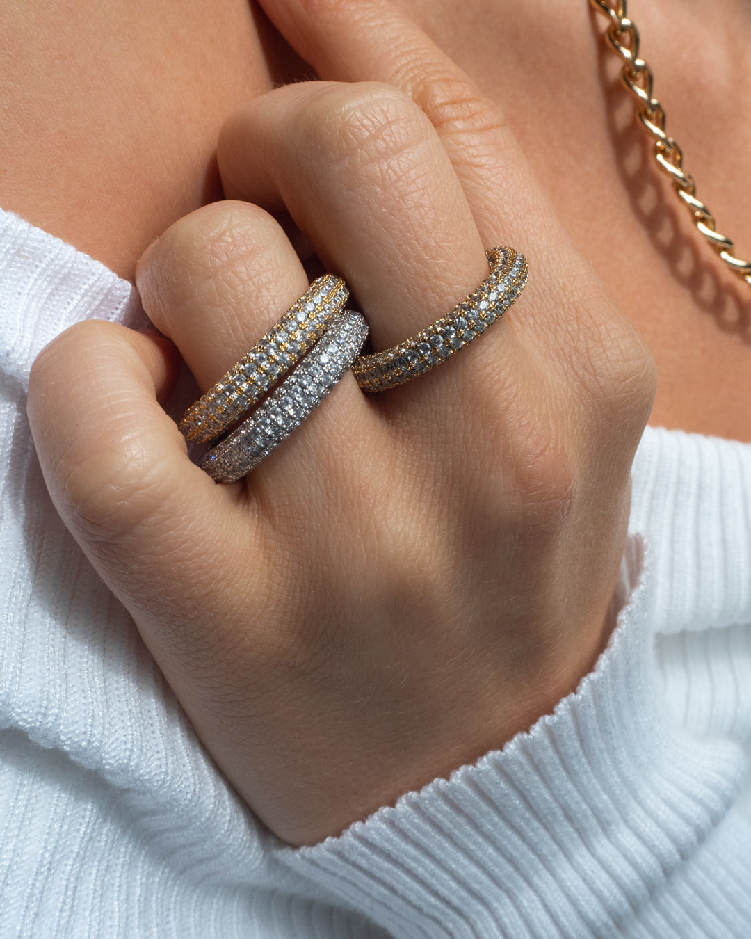 Pave Amalfi Ring - Silver | Plated Silver