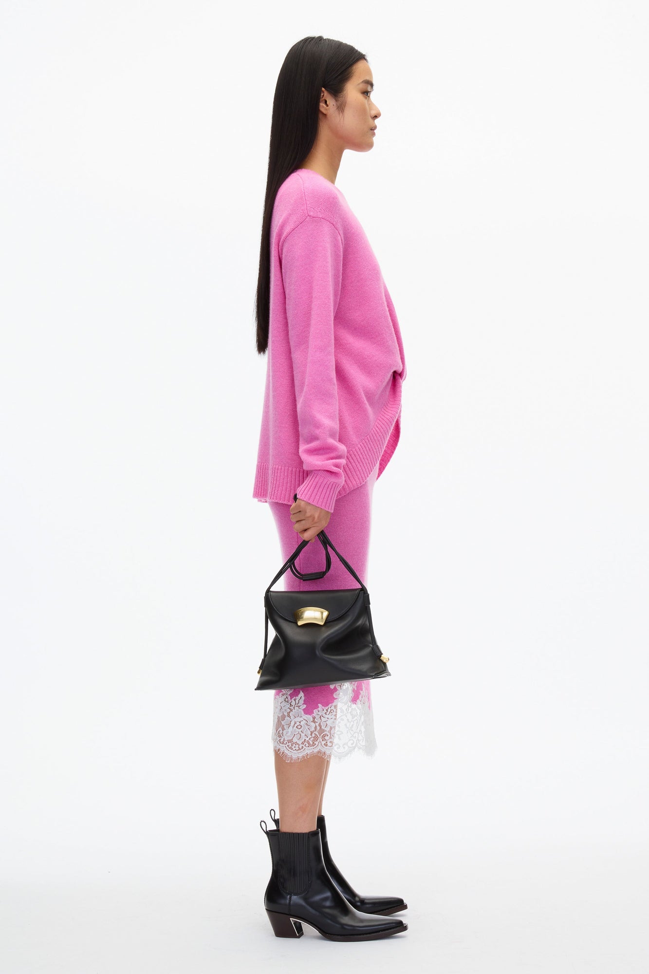 ID Petite Soft Shoulder Bag | Black