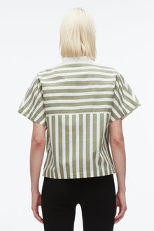 Striped Open Neck Top with Ties | Thyme Multi
