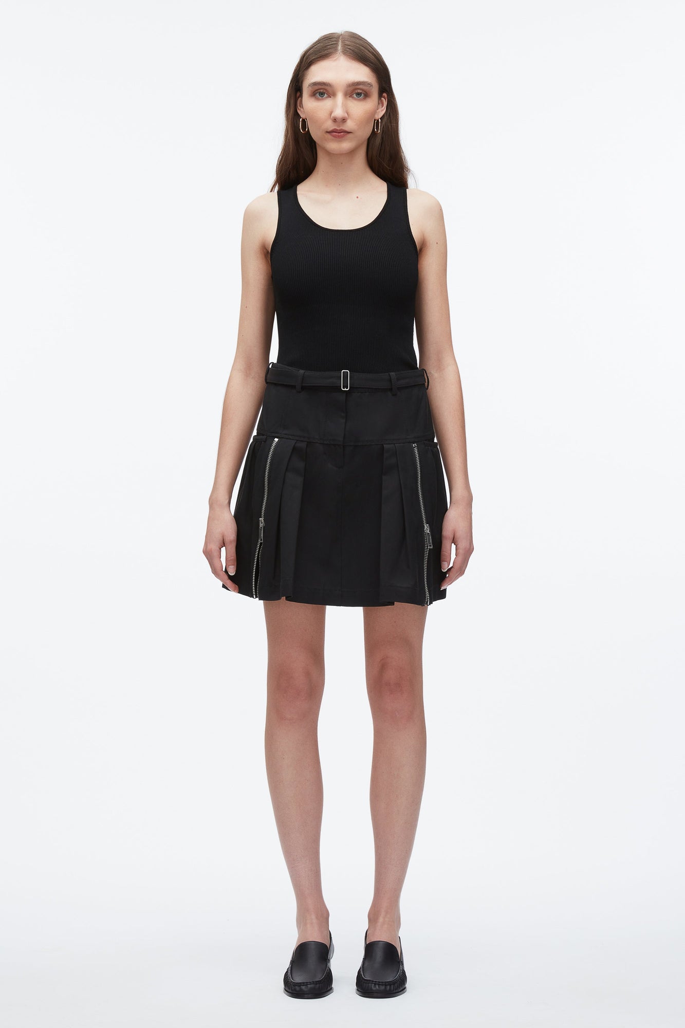 Double Zip Utility Skirt | Black