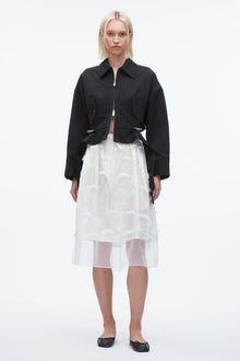 Fil Coupe Midi Skirt | White