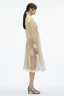 Plaid Organza Flounce Hem dress | Hay Multi