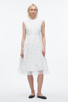Fil Coupe Midi Dress | White