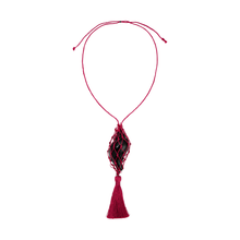 Sterling Necklace | Black Enamel