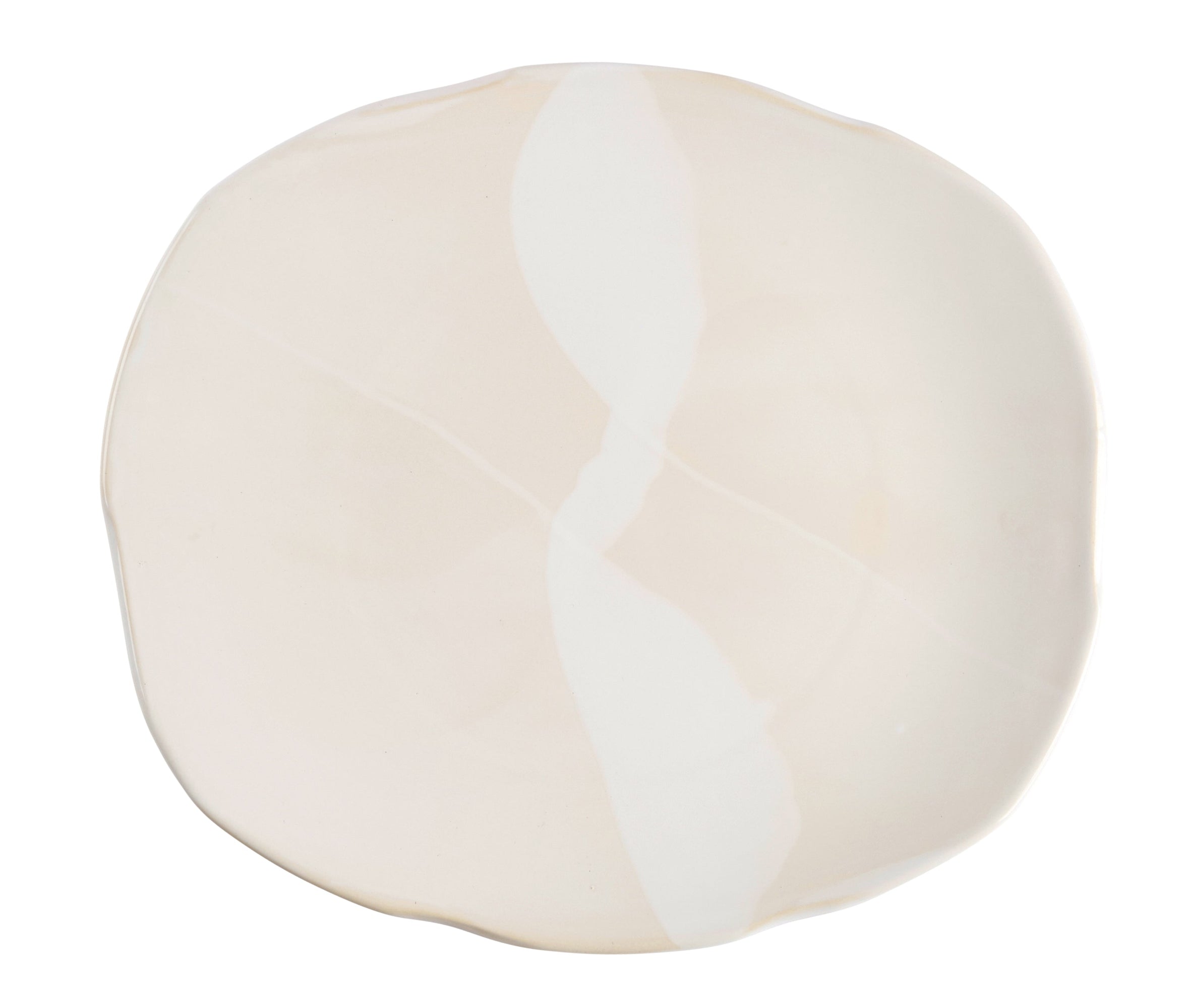 Exposed Edge Organic Dinner Plate | White | Large