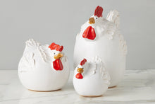 Ceramic Country French Hen | White | Large