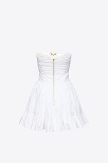 Broderie Anglaise Heart Draped Mini Dress | Off White