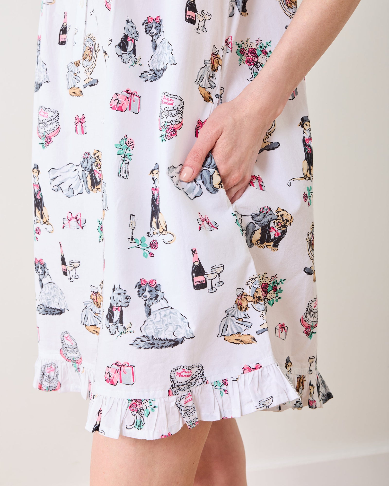 Fur Ever Yours - Pintuck Nightgown - Cloud - Printfresh