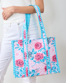Glinda's Garden - Petite Traveler Tote - Popular Pink - Printfresh