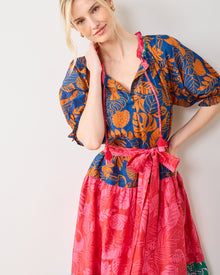 Toucan Treetop - Vibrant Voyage Dress - Multi Palms - Printfresh