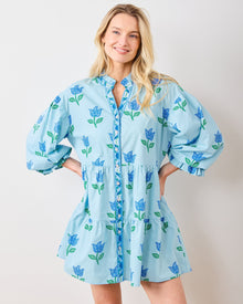 Tulip Bloom - Rosalita Dress - Oasis Sky - Printfresh