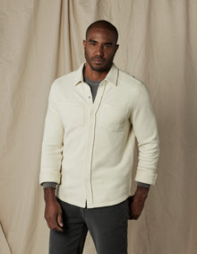 Men | Loop Terry Button Up | Ecru