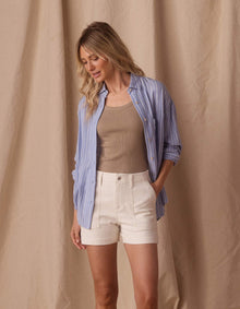 Women | Freshwater Overshirt | Sorrento Stripe