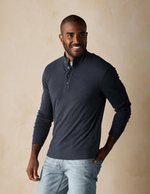 Men | Puremeso Button Popover | Navy