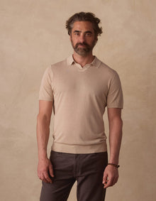 Men | Summer Linen-Blend Polo | Jute