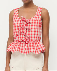 Color: Red/Tan Gingham