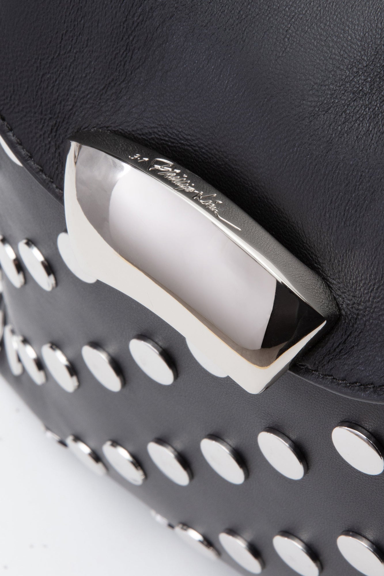 ID Petite Soft Shoulder Bag with Studs | Black