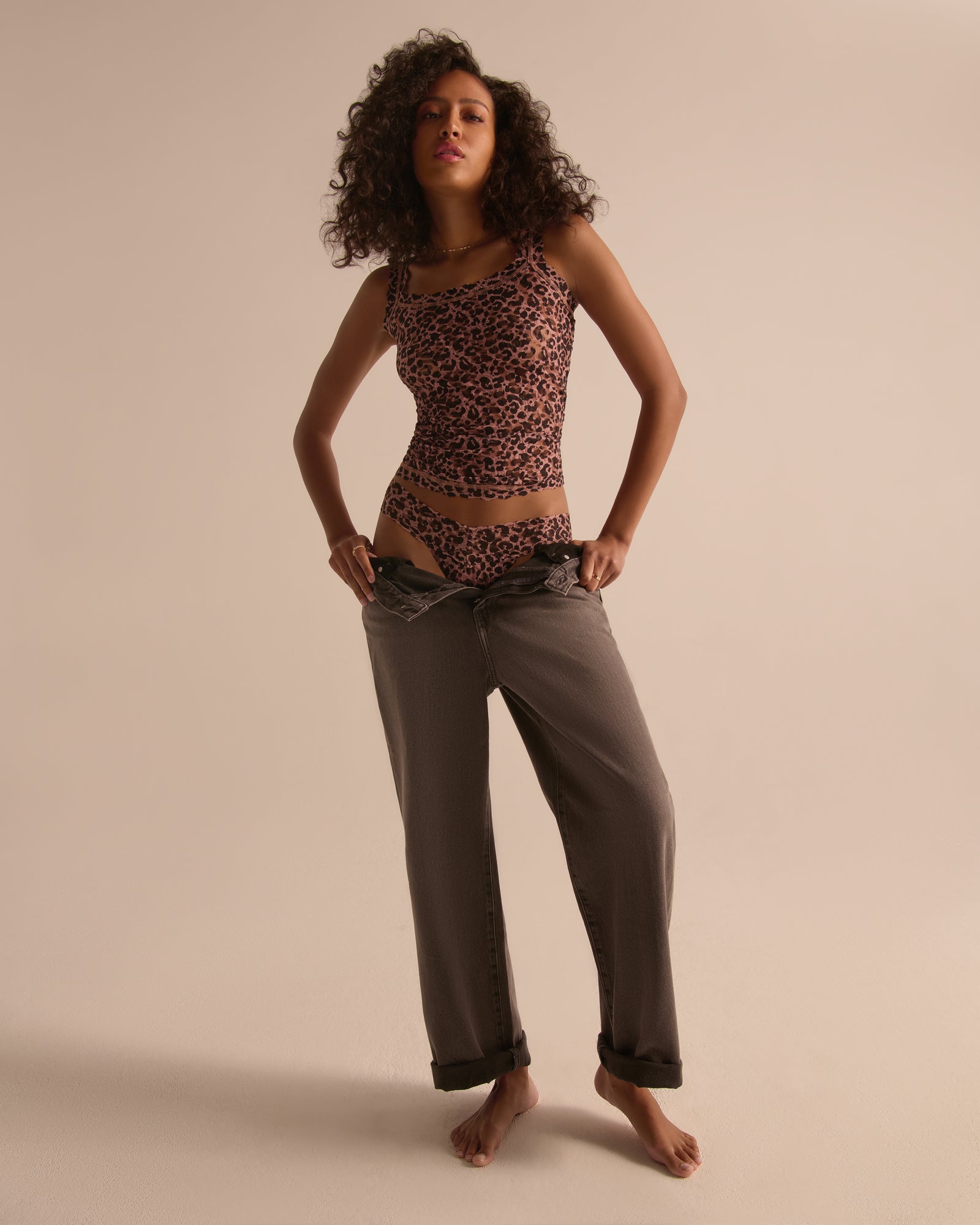 Signature Lace Unlined Camisole | Walk On The Wild Side (Beige)