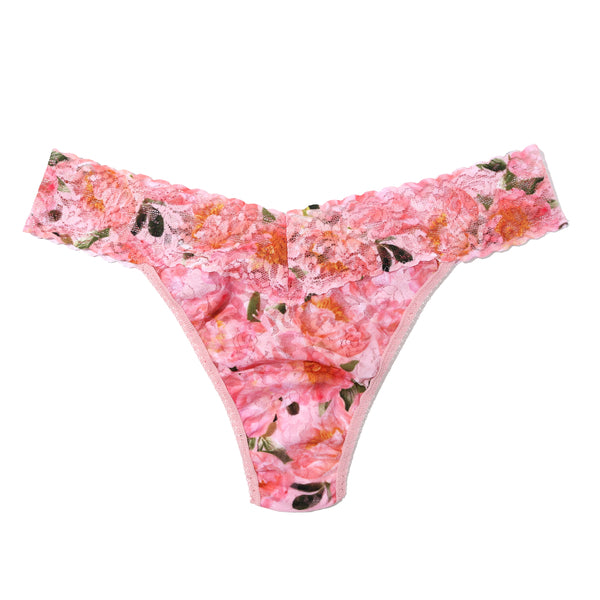 Signature Lace Original Rise Thong | Dancing Petals (Pink)