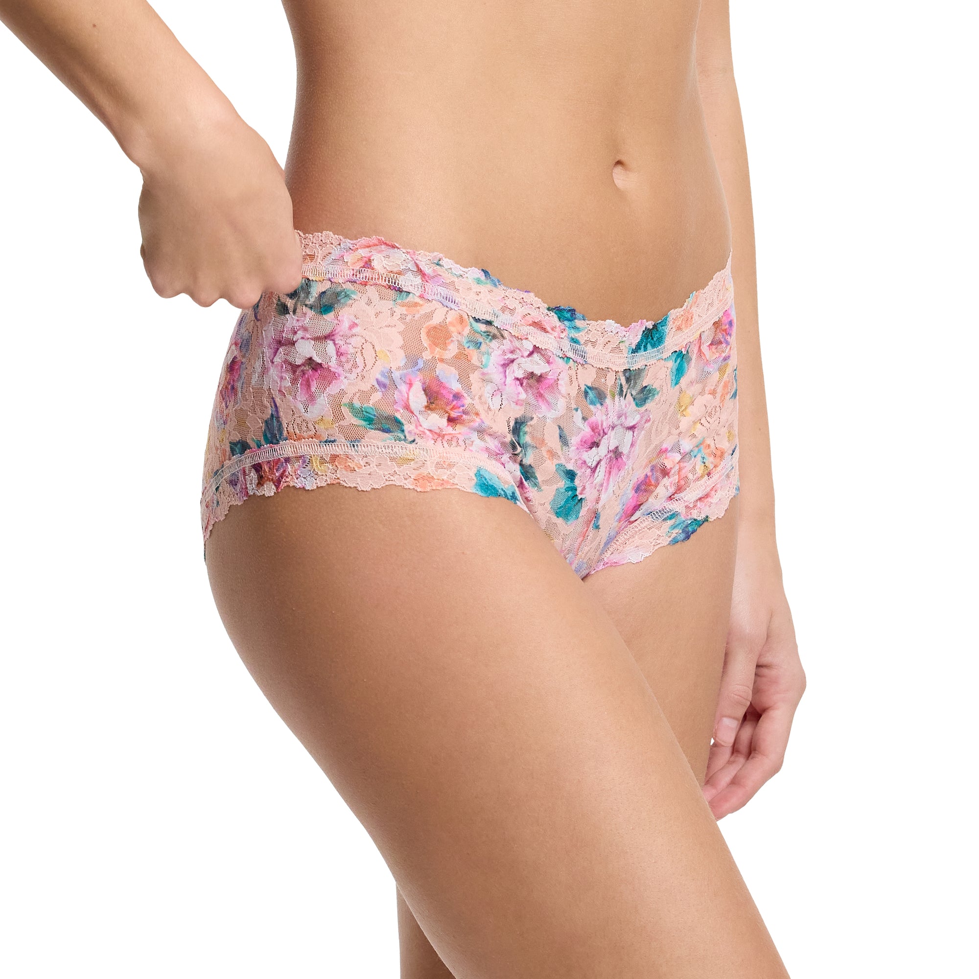 Signature Lace Boyshort | Buy Myself Flowers (Peach)