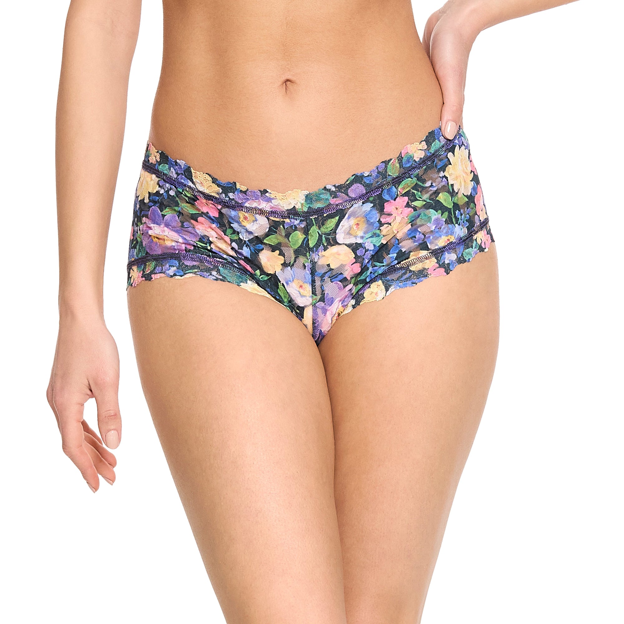 Signature Lace Boyshort | Dream Garden (Black)