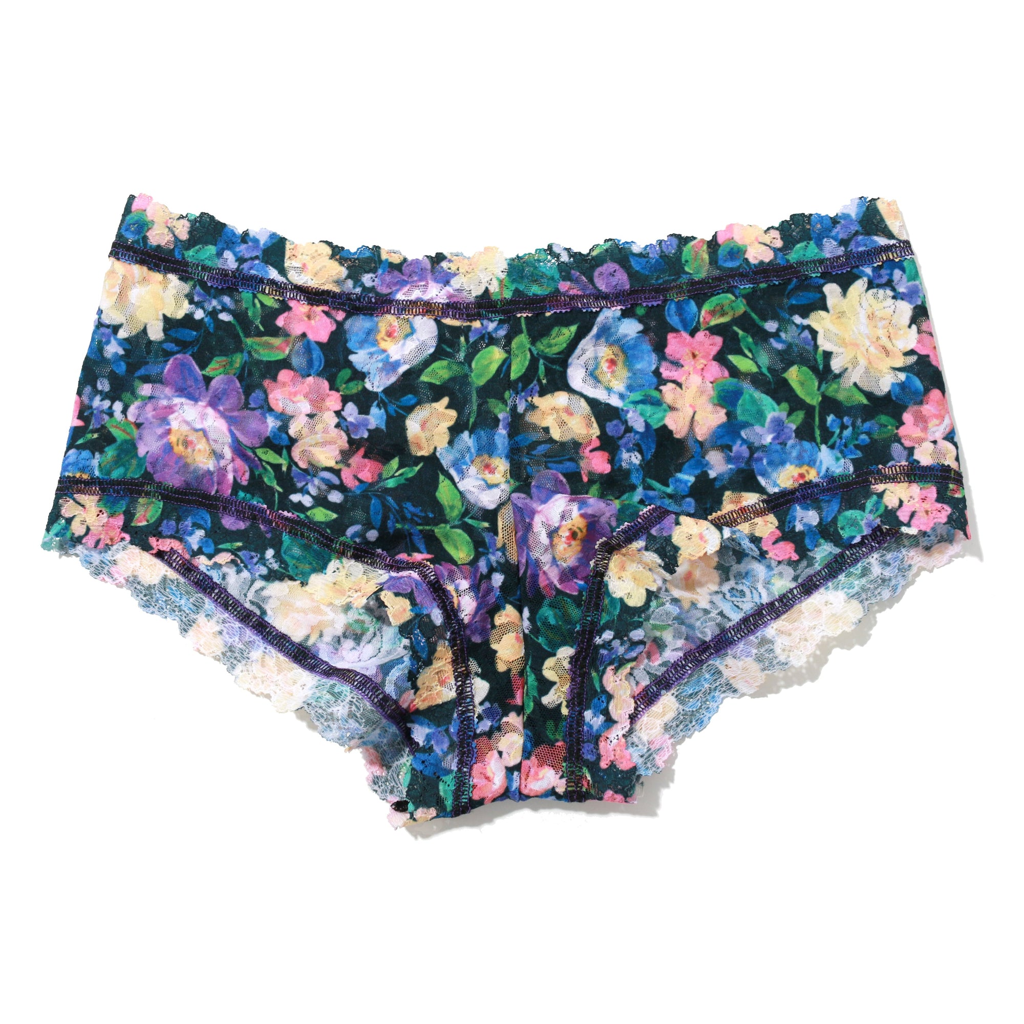 Signature Lace Boyshort | Dream Garden (Black)