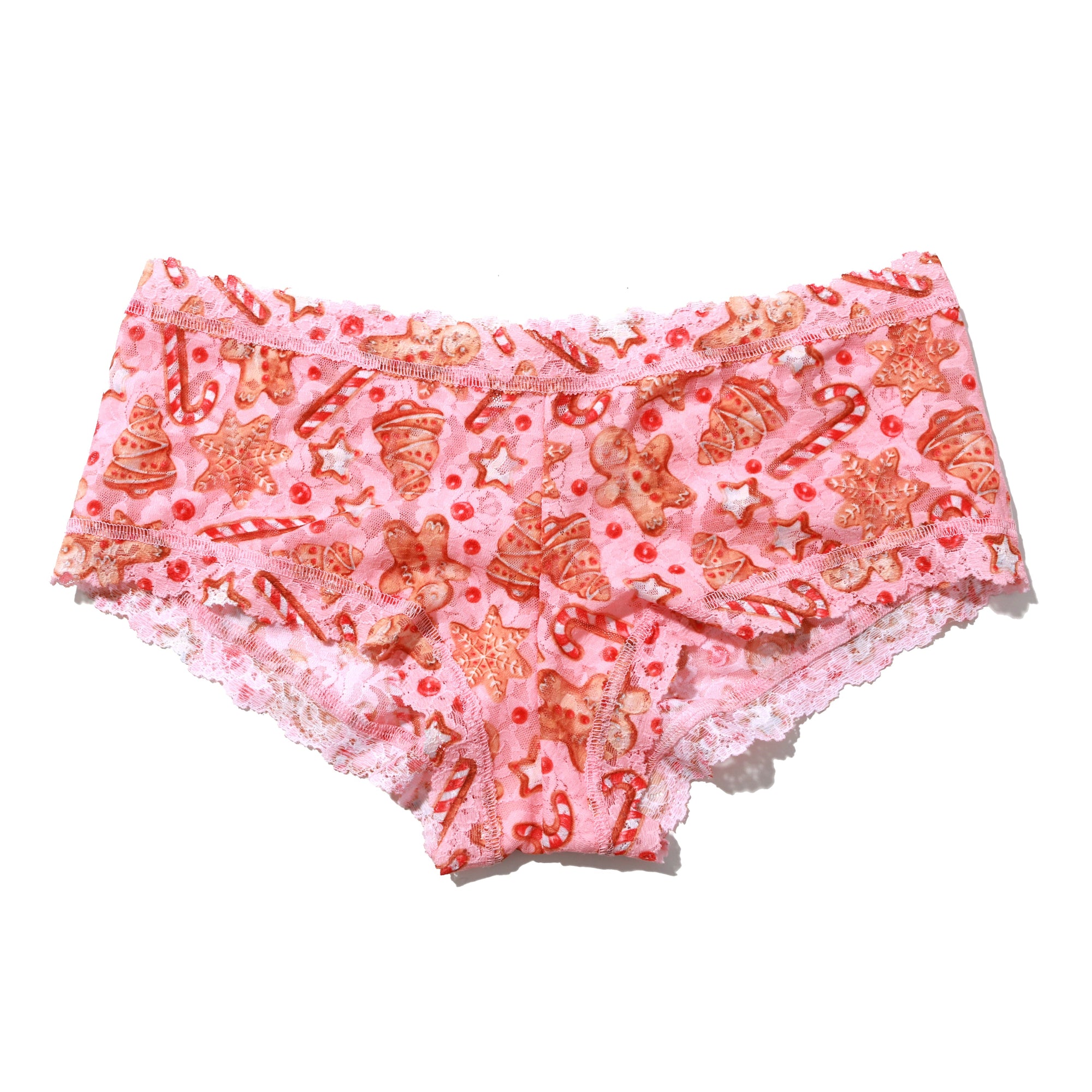 Signature Lace Boyshort | Gingerbread (Pink)