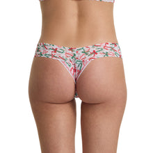 Petite Signature Lace Low Rise Thong | Candy Cane Delight (White)