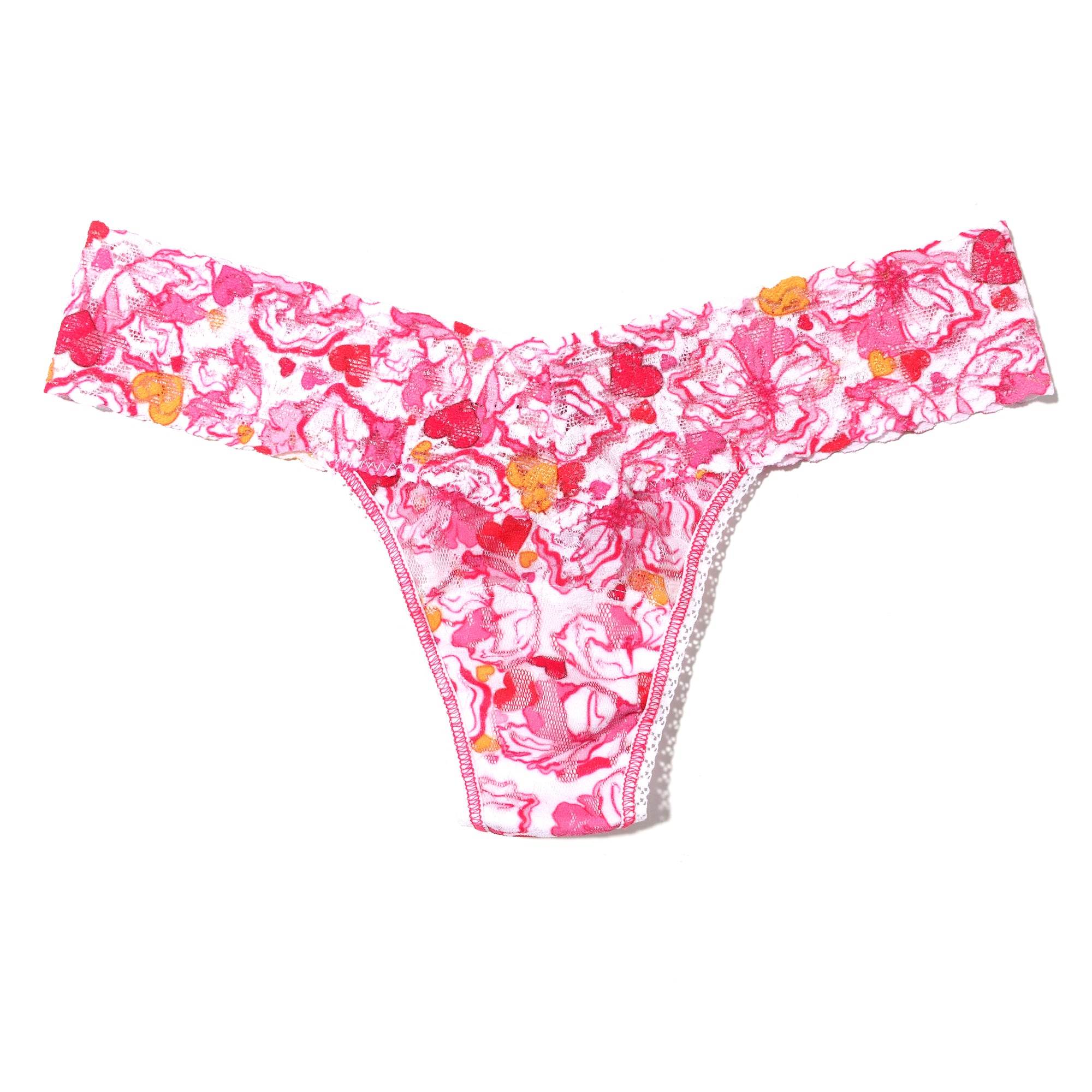 Signature Lace Low Rise Thong | Xoxo (Floral Print)