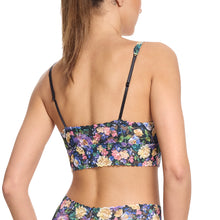 Vneck Retro Bralette | Dream Garden (Black)