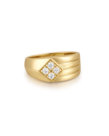 Dominick Diamond Ring | Plated Gold