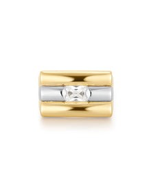 Tricolore Ring - Clear | Plated Gold