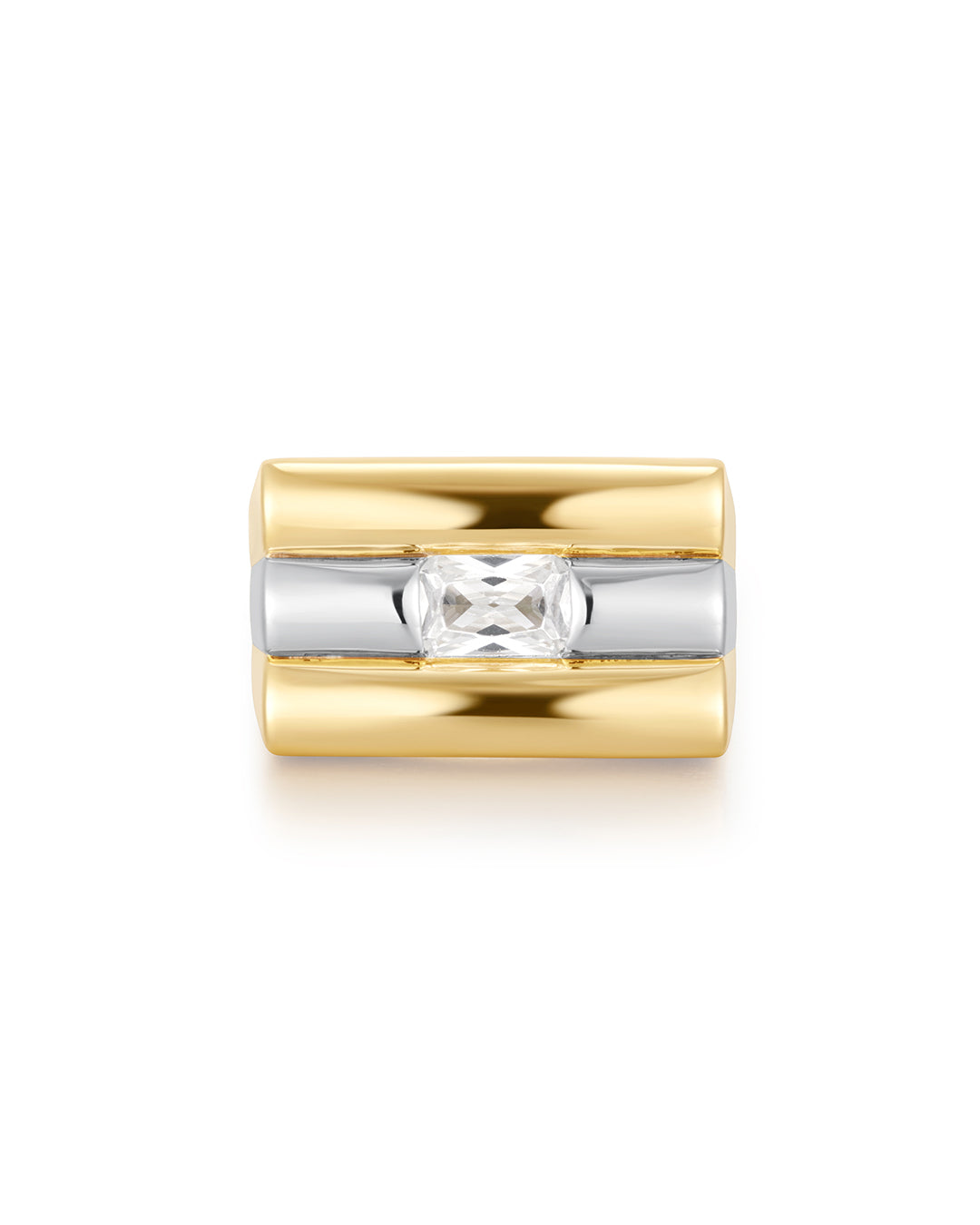 Tricolore Ring | Black Onyx/Cubic Zirconia | Silver