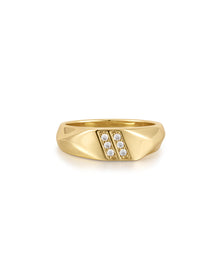 TT Two Stripe Ring | Plated Gold