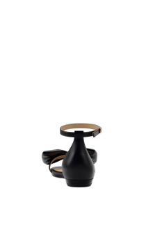The Pashionista Flat | Coal Satin Bow