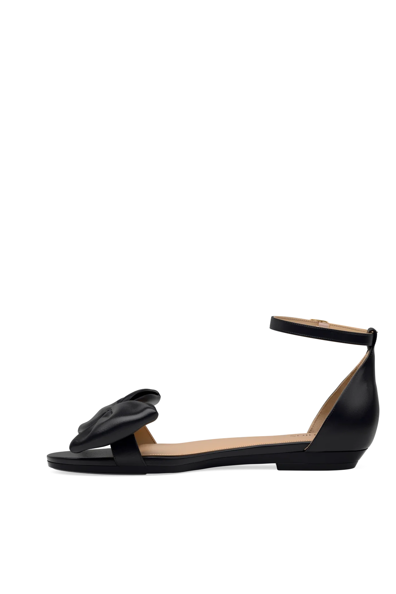 The Pashionista Flat | Coal Satin Bow