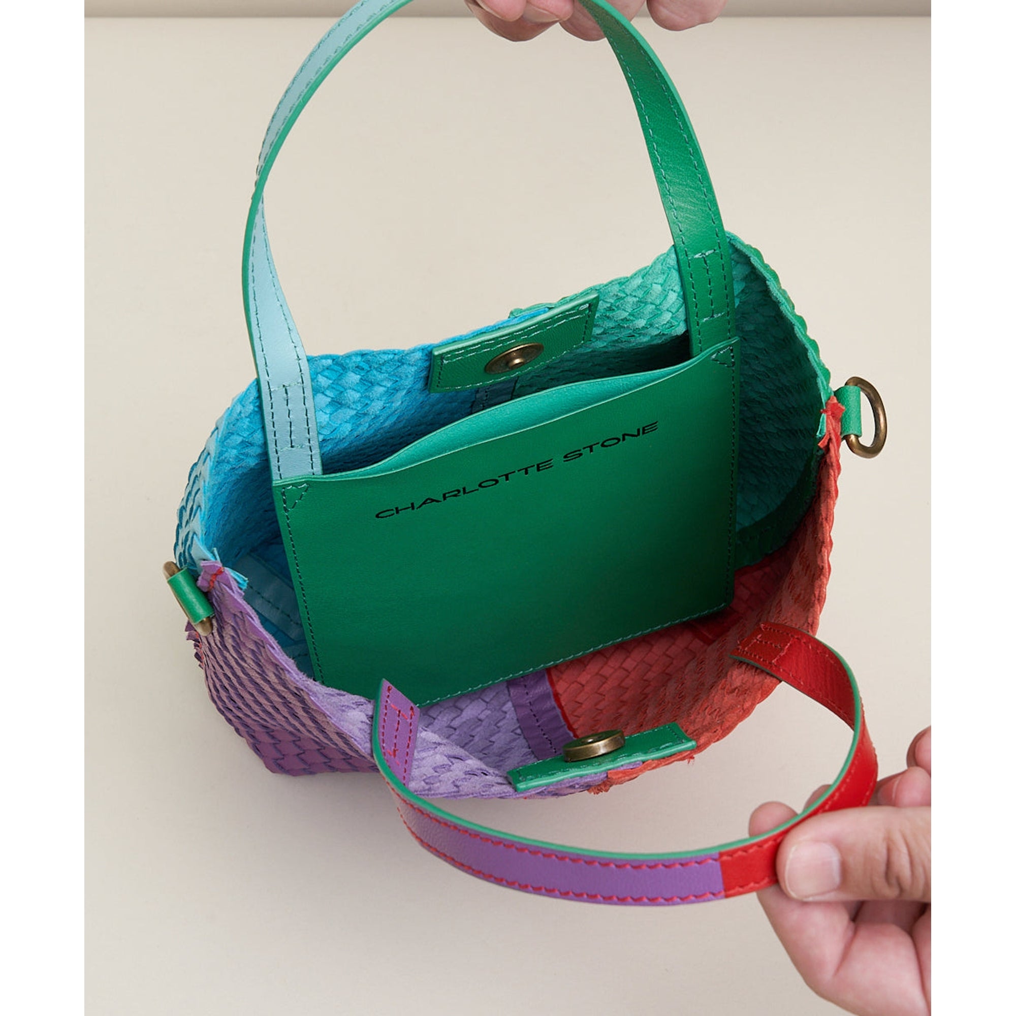 Paulette Woven Crossbody Purse | Tropical