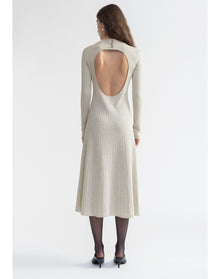 Pavlova | Sparkly Ribbed Midi Dress | Ivory