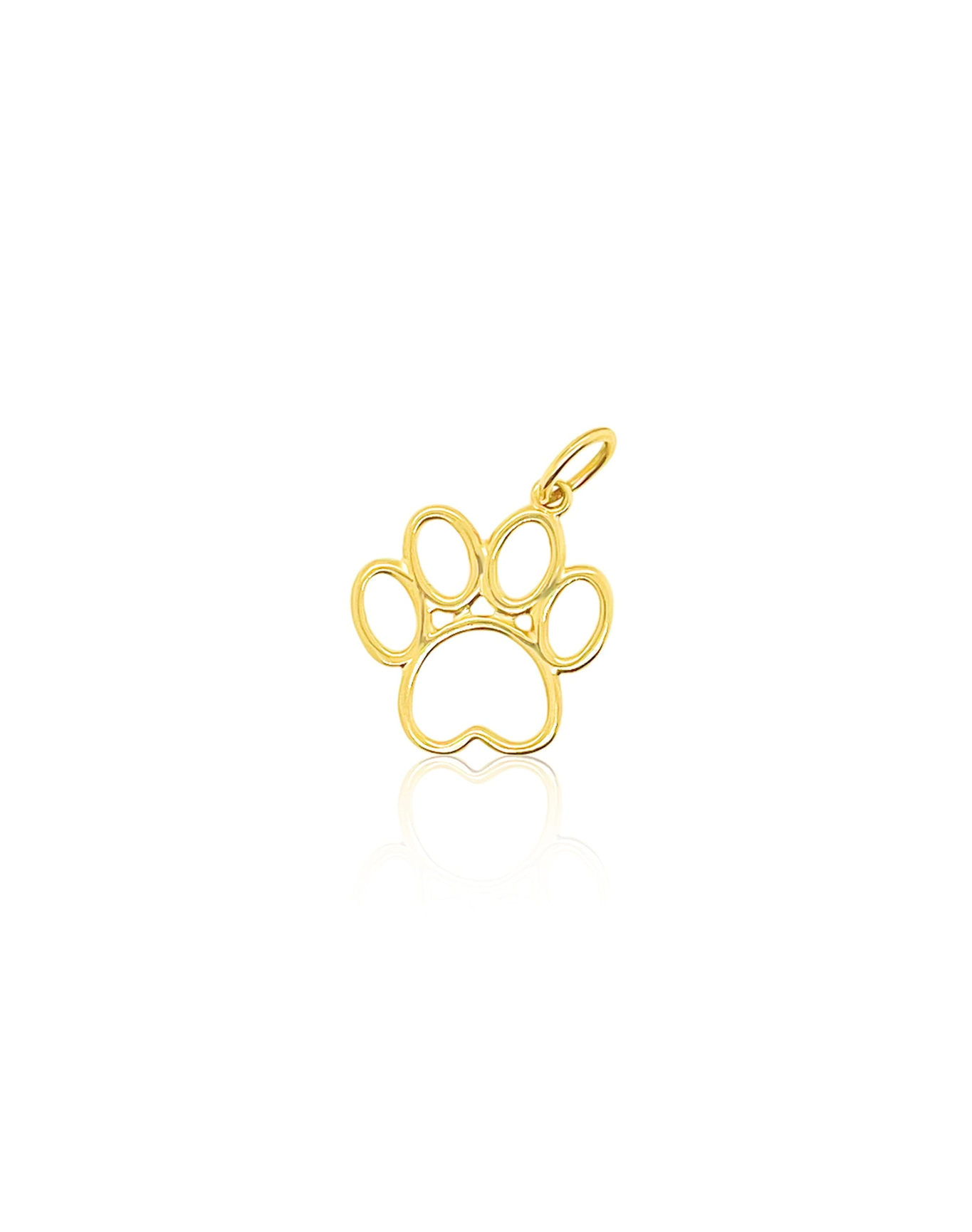 Paw Print Charm | 14k Yellow Gold