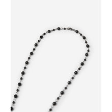 Pearl Necklace With Silver Skull | Women | Black