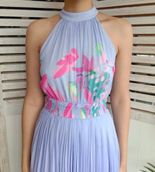 Rococo Sand | Lyan Halter-Neck Long Dress | Lilac Multi