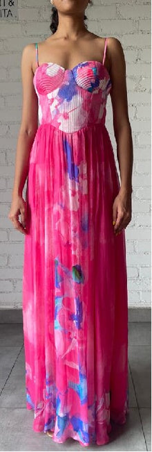 Hemant & Nandita | Vesa Long Dress | Pink Multi
