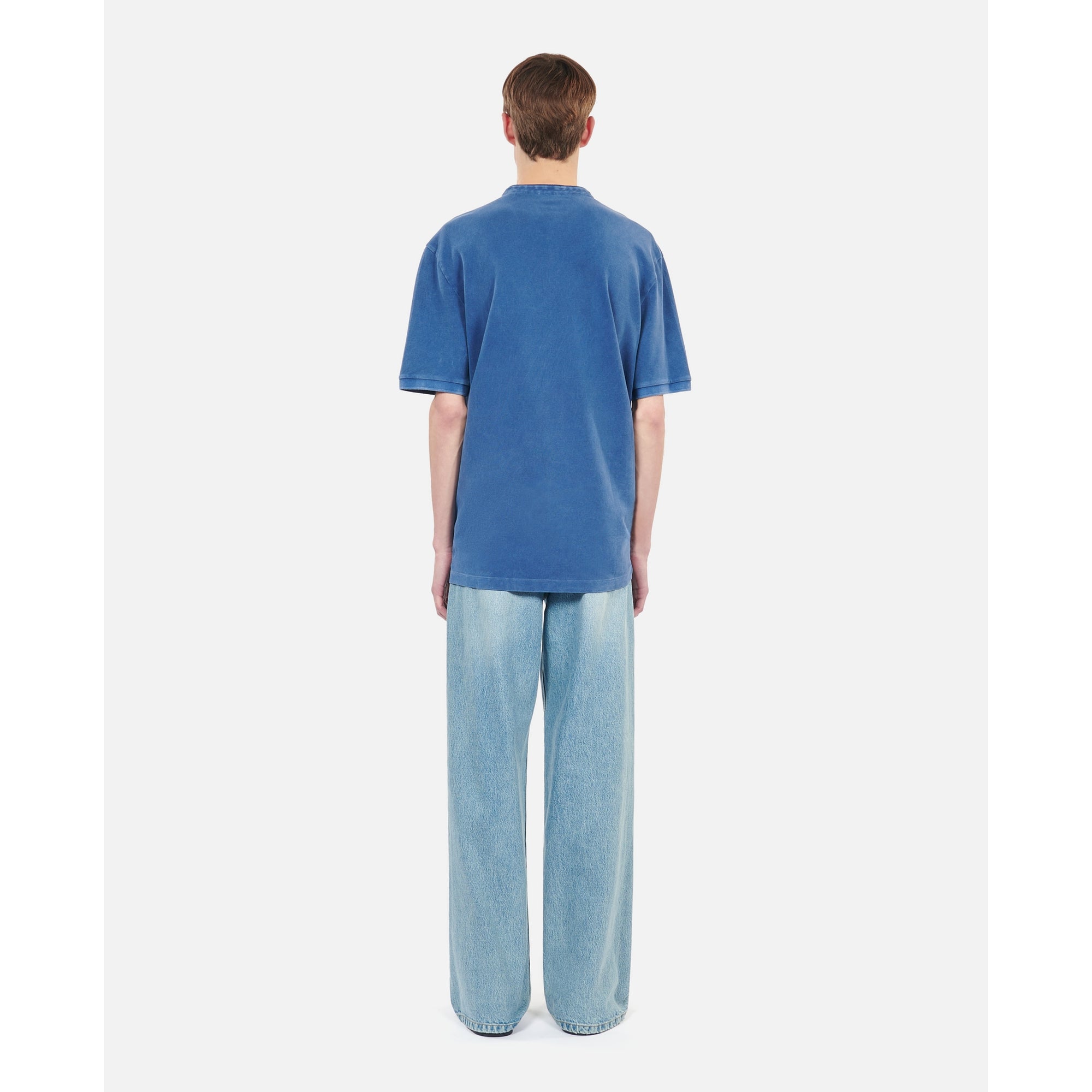 Piqué Cotton Polo T-Shirt | Men | Blue Brut