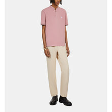 Pique Cotton Polo T-Shirt | Men | Pink Wood