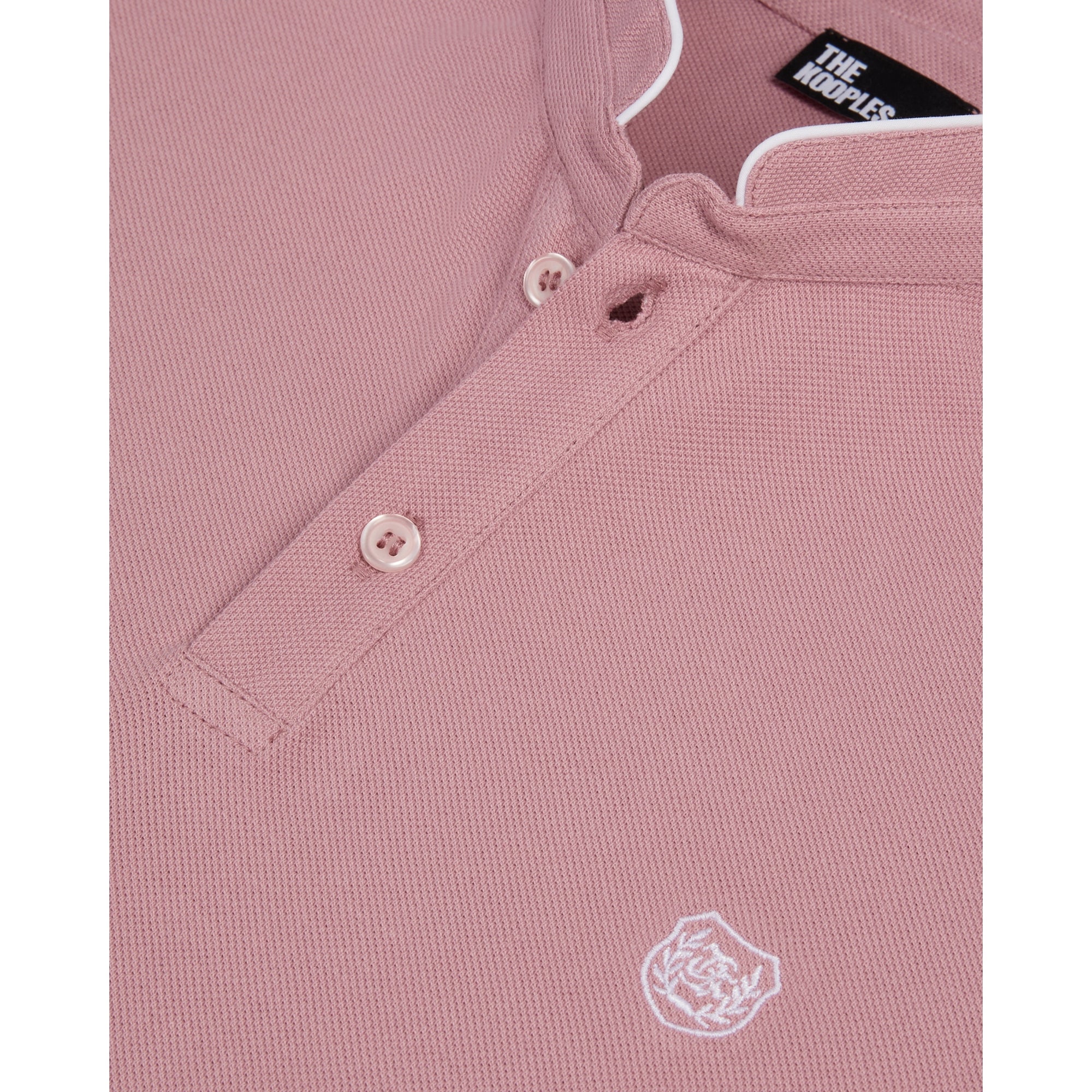 Pique Cotton Polo T-Shirt | Men | Pink Wood