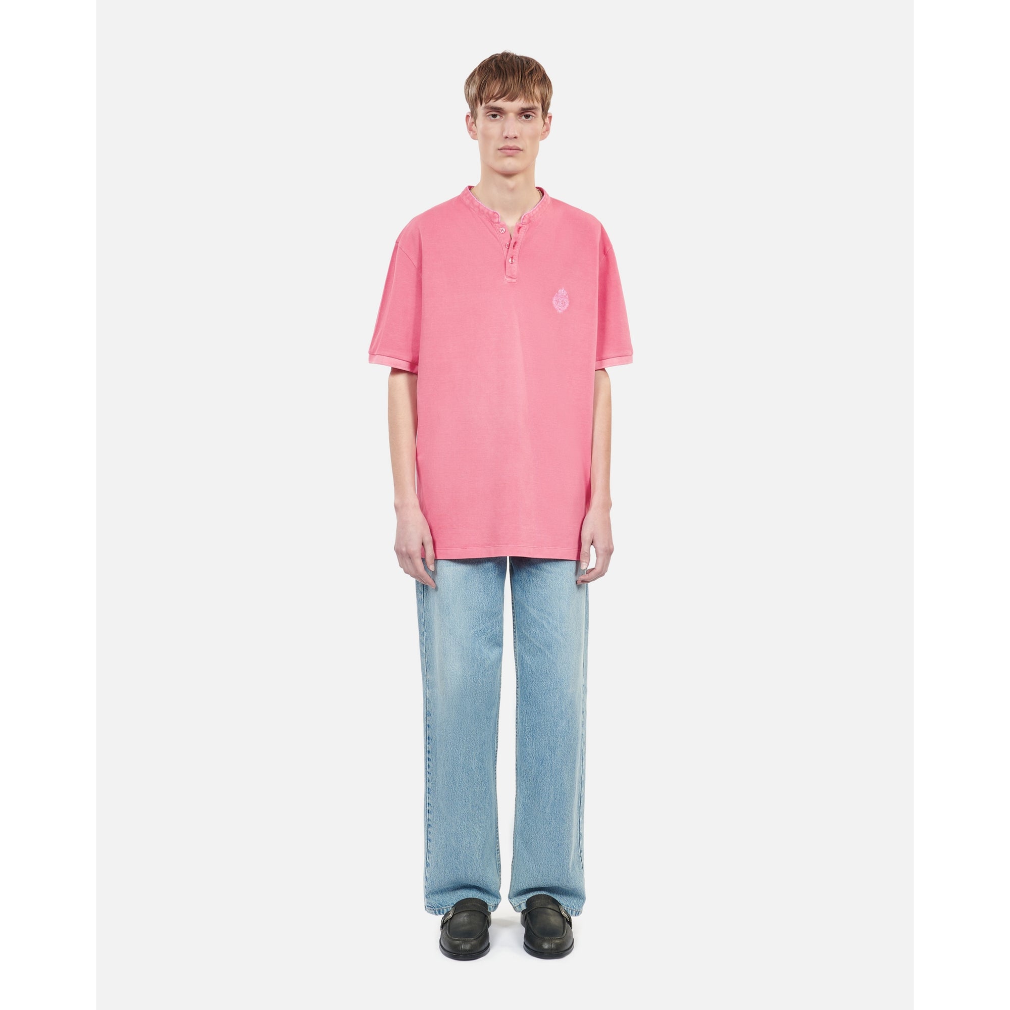 Piqué Cotton Polo T-Shirt | Men | Sweet Pink